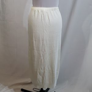 EUC Joan Vass White Cotton Knit Maxi Size 1